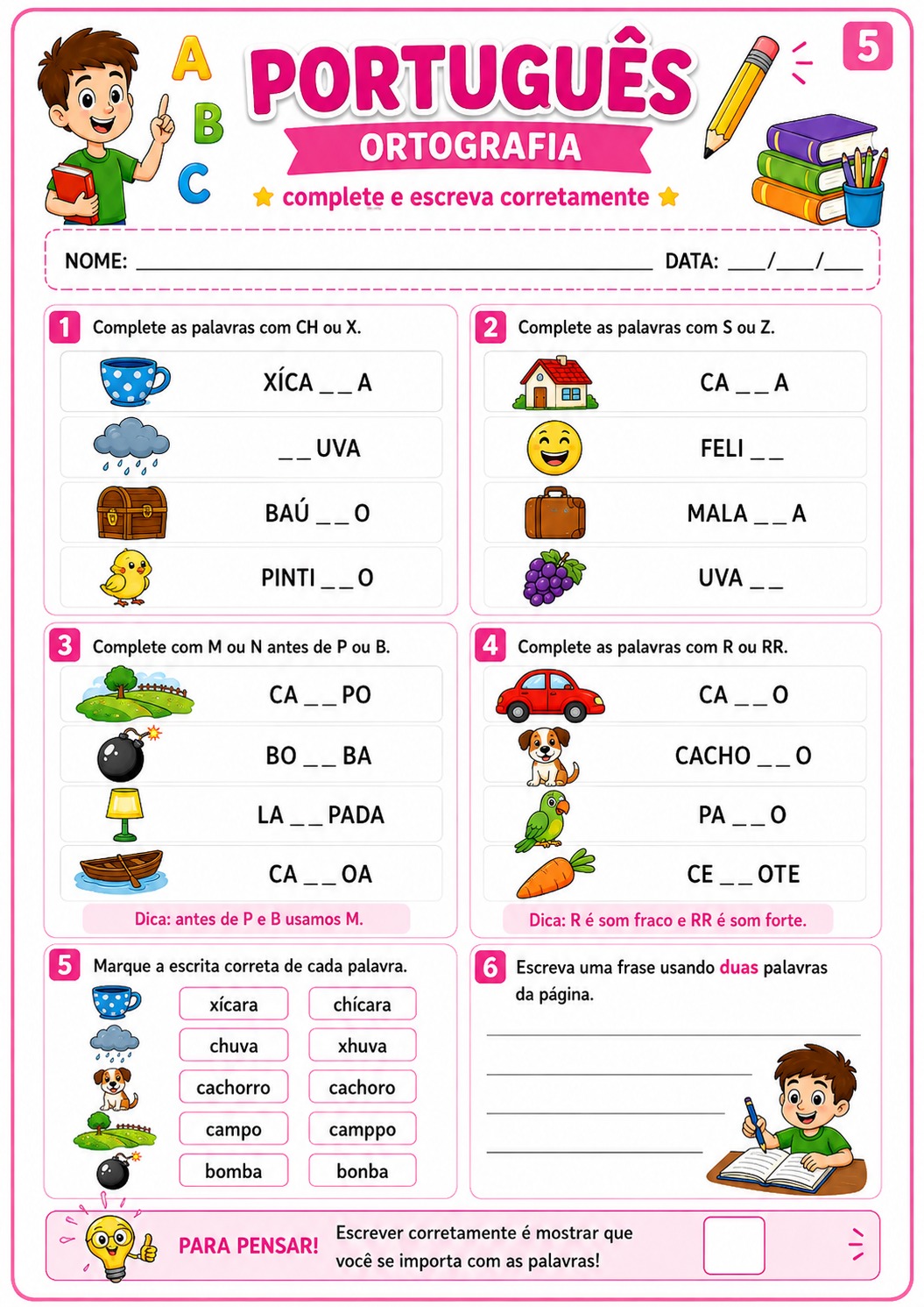 Amostra material de Português - Ortografia