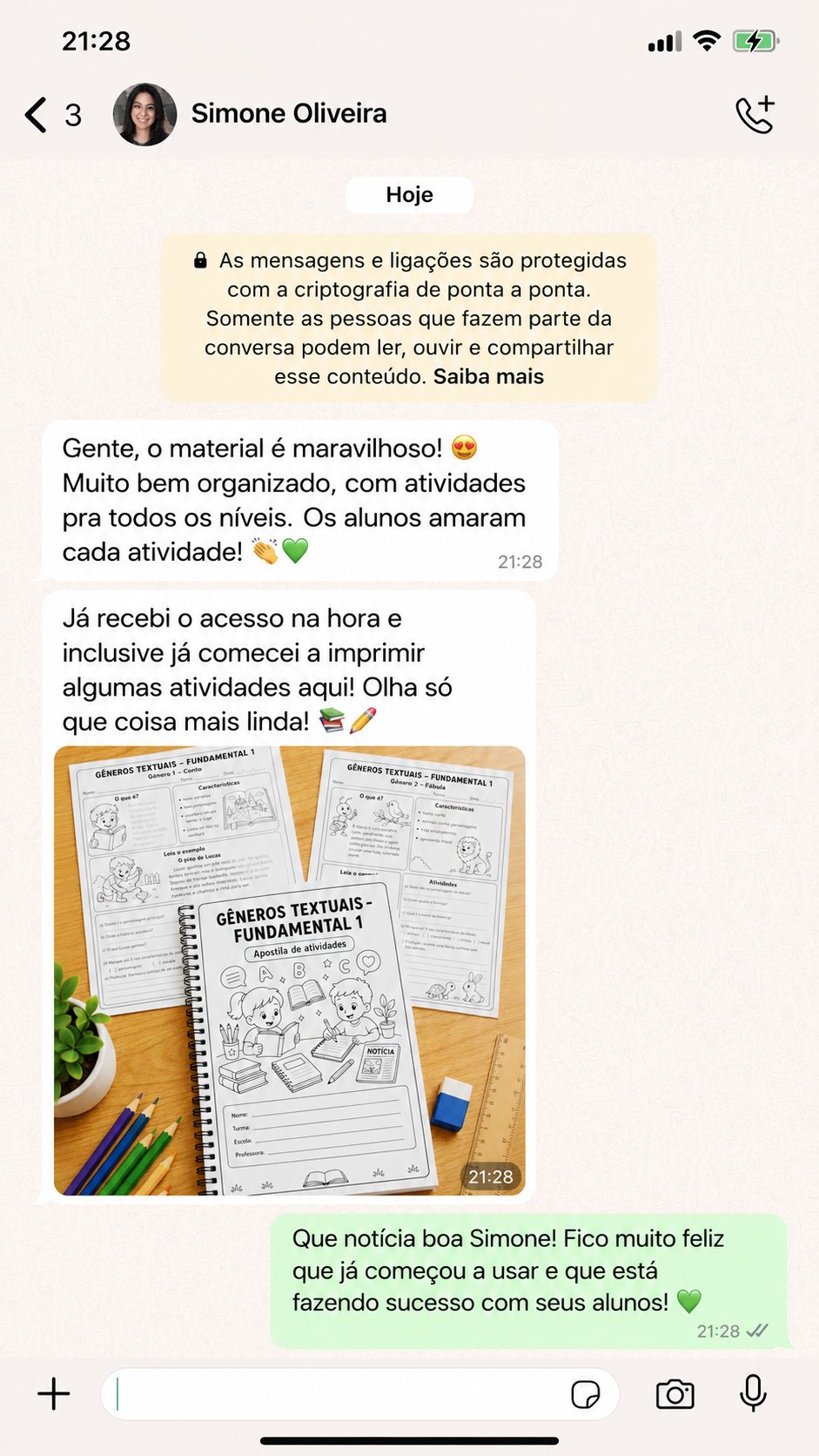 Depoimento de Simone Oliveira