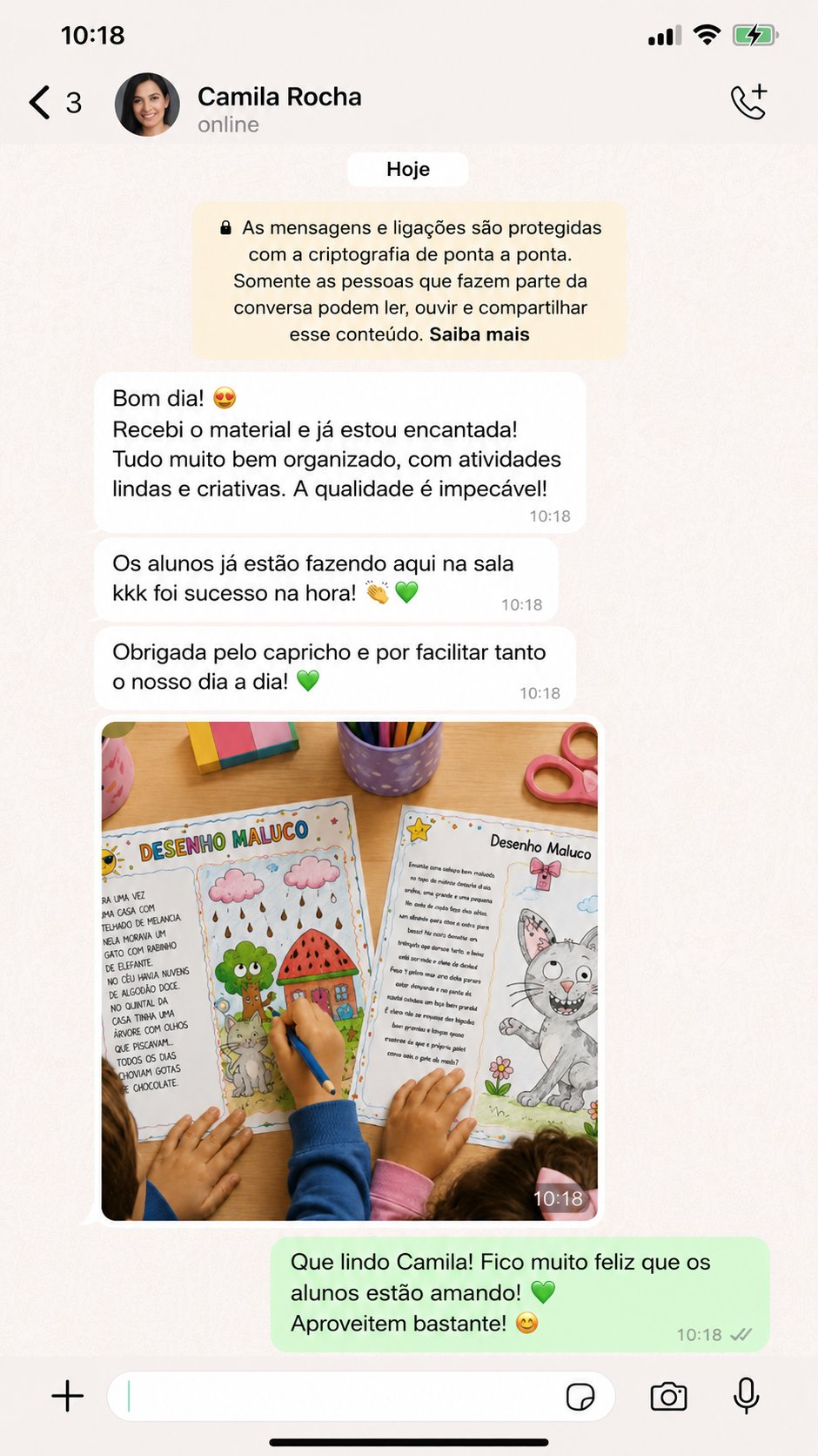Depoimento de Camila Rocha