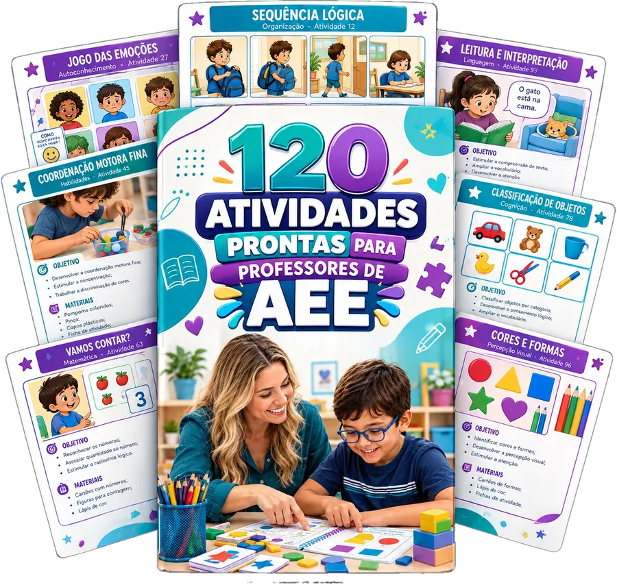 Combo 120 Atividades Prontas para Professores de AEE